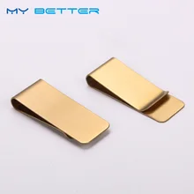 1PC Thin Section Brass Money Clip Cash Clamp Holder Portable Money Clip Wallet Purse for Pocket Metal Money Holder
