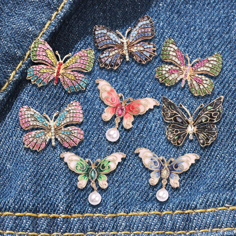 Elegant Charm Butterfly Animal Pearl Brooch Women Rhinestone Large Butterfly Jewelry Colorful Insect Pins Vintage Fashion Gifts
Elegant Charm Butterfly Animal Pearl Brooch Women Rhinestone Large Butterfly Jewelry Colorful Insect Pins Vintage Fashion Gifts
