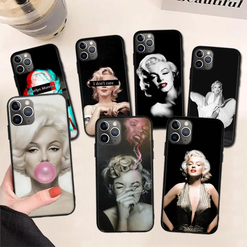 Marilyn Monroe Pin Up Girl Black Phone Case For Apple iPhone 11 13 Pro Max 12 Mini X XS XR 7 Plus 6 6S 8 + SE 5S Pattern Cover 
Marilyn Monroe Pin Up Girl Black Phone Case For Apple iPhone 11 13 Pro Max 12 Mini X XS XR 7 Plus 6 6S 8 + SE 5S Pattern Cover