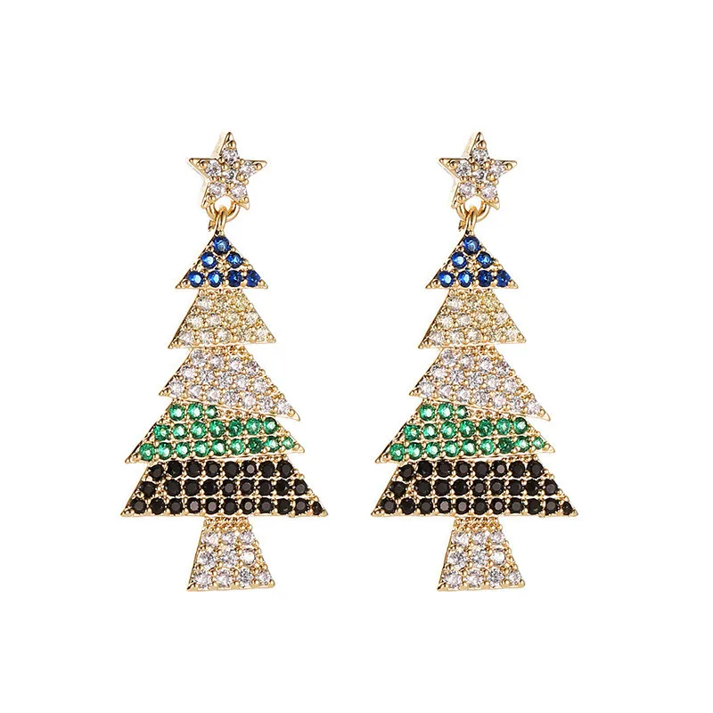 Fashion Christmas Tree Earrings 2021 New Design Brand Jewelry Micro Pave Cubic Zirconia Cute Xmas Ear Stud Wedding Dangler
Fashion Christmas Tree Earrings 2021 New Design Brand Jewelry Micro Pave Cubic Zirconia Cute Xmas Ear Stud Wedding Dangler