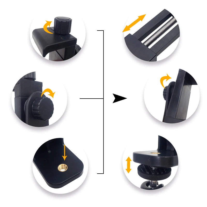 1/4 Универсальный штатив с резьбовым отверстием держатель зажимом для сотового