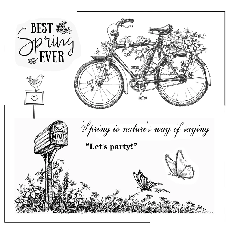 Bicycle Mailbox Butterfly Clear Silicone Stamps Scrapbooking Crafts Decorate Photo Album Embossing Cards Making Clear Stamps New
Bicycle Mailbox Butterfly Clear Silicone Stamps Scrapbooking Crafts Decorate Photo Album Embossing Cards Making Clear Stamps New