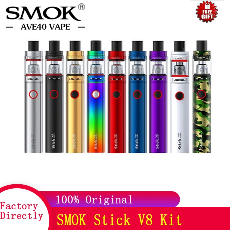 Оригинальный стартовый набор SMOK Stick V8 электронная сигарета 3000 мА/ч батарея с 5 мл