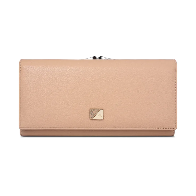 

Minimalist Snap Wallet Women Large Capacity Coin Holder Luxury Wallet Women Folding Unique Billetera Mujer Clutch Purse DE60NQB