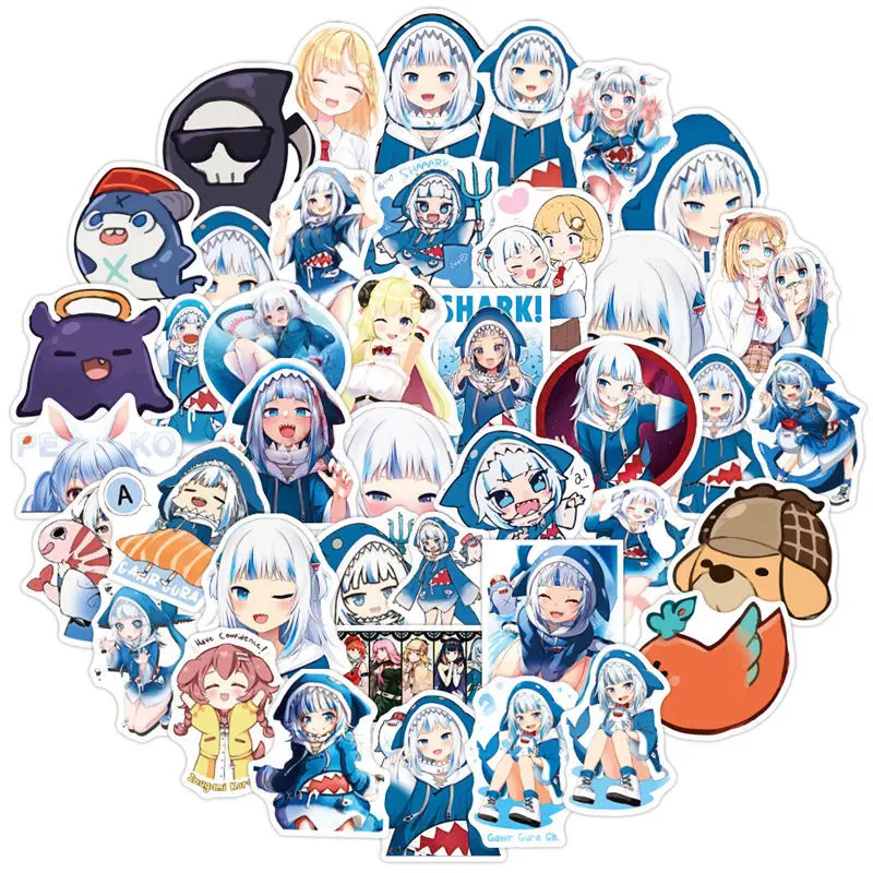 10/50Pcs Kawaii Anime Girl Gawr Gura Stickers DIY Fridge Skateboard Laptop Waterproof Graffiti VSCO Sticker Decals For Kids Toy
10/50Pcs Kawaii Anime Girl Gawr Gura Stickers DIY Fridge Skateboard Laptop Waterproof Graffiti VSCO Sticker Decals For Kids Toy