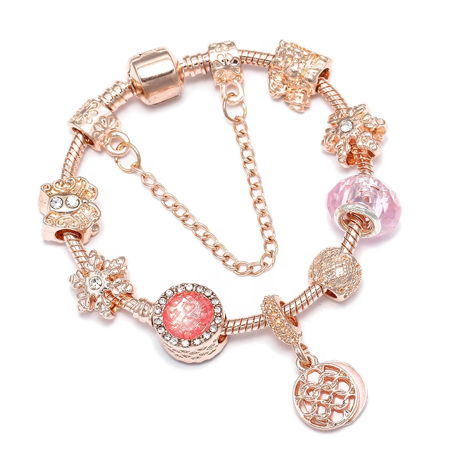 Dinglly Rose Gold Love Heart Charm Bracelets For Women Girls Original Fine Pink Crystal Butterfly Beaded Bracelet Jewelry Gift
Dinglly Rose Gold Love Heart Charm Bracelets For Women Girls Original Fine Pink Crystal Butterfly Beaded Bracelet Jewelry Gift