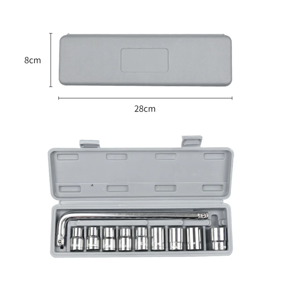 10pcs Socket Wrench Set Bicycle Motorcycle Car Repairing Tool Kit Common Sockets Wrench Set Ratchet Spanner with Carring Case 
10pcs Socket Wrench Set Bicycle Motorcycle Car Repairing Tool Kit Common Sockets Wrench Set Ratchet Spanner with Carring Case