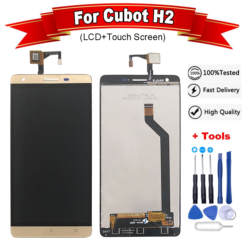 ЖК дисплей 5 дюйма для Cubot H2 с дигитайзером сенсорного экрана в сборе Аксессуары