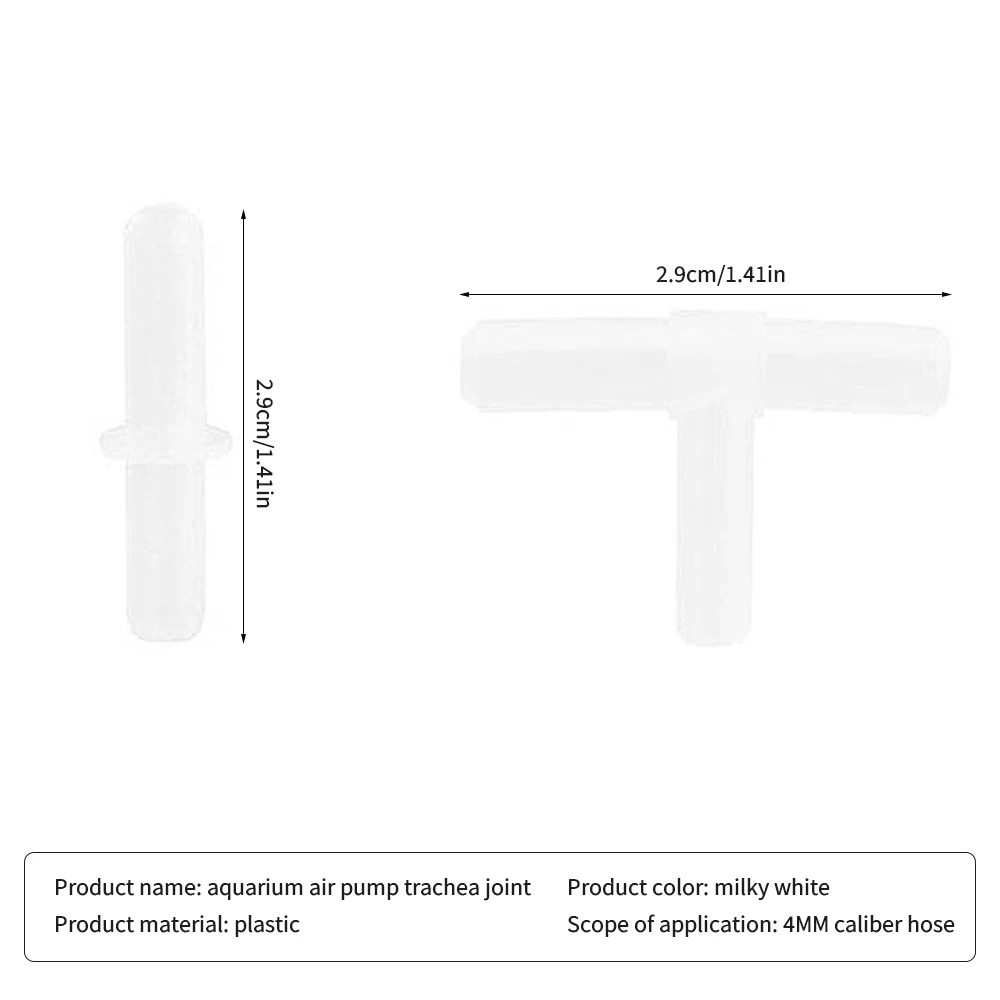 10pcs 4MM Practical Hose Water Pipe Adapter Parts Aquarium Air Pump Fitting Connector Control Valve Air Pipe Tube Accessories
10pcs 4MM Practical Hose Water Pipe Adapter Parts Aquarium Air Pump Fitting Connector Control Valve Air Pipe Tube Accessories