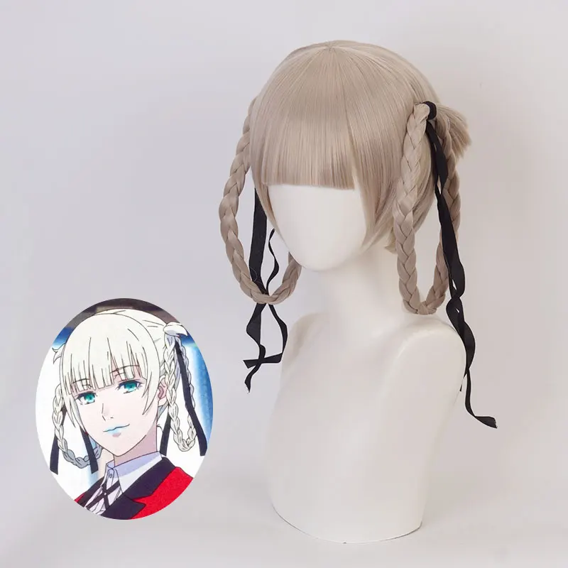 Anime KAKEGURUI Cosplay Wig Momobami Kirari Grey Twist Braid High Temperature Material Woman Carnival Dressup Wig
Anime KAKEGURUI Cosplay Wig Momobami Kirari Grey Twist Braid High Temperature Material Woman Carnival Dressup Wig