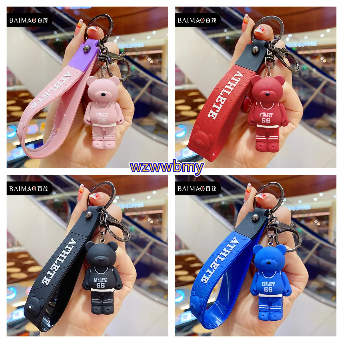 Cartoon Punk Sport Bear Keychain For Female Cute Creative Athlete Bear Animal Doll Key Chain Car Bag Pendant Keyring Holder Gif
Cartoon Punk Sport Bear Keychain For Female Cute Creative Athlete Bear Animal Doll Key Chain Car Bag Pendant Keyring Holder Gif