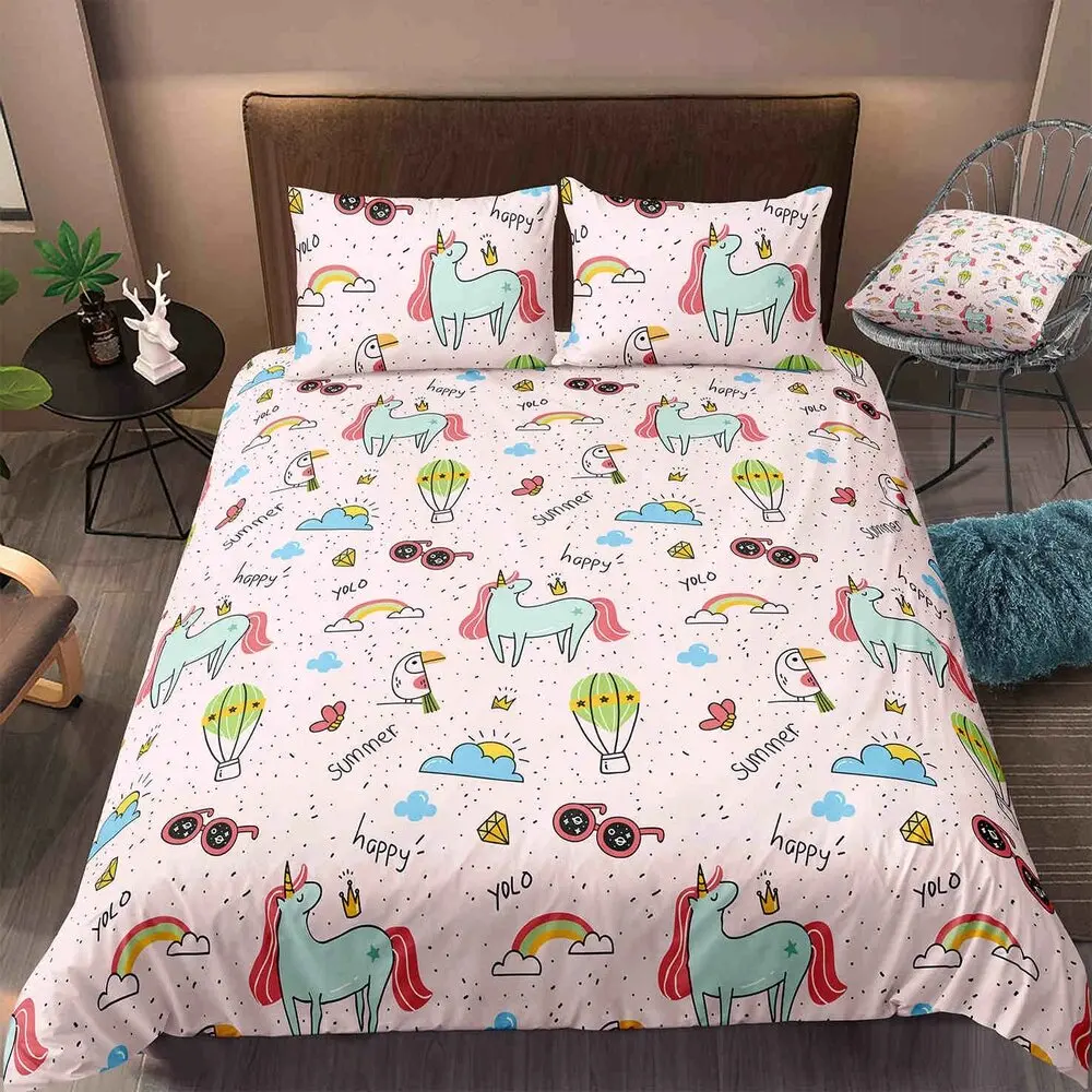 Free Dropshipping Bedding Sets Duvet Cover (1 Pillowcase Single) Unicorn children's bedding cartoon animation Beige
Free Dropshipping Bedding Sets Duvet Cover (1 Pillowcase Single) Unicorn children's bedding cartoon animation Beige
