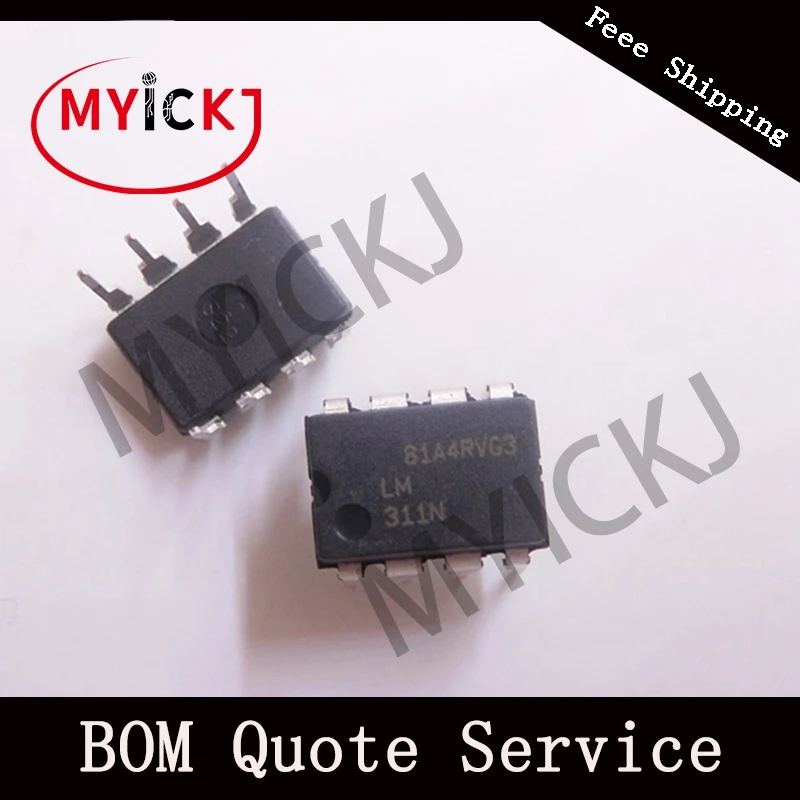 10 шт. LM311N Высокопроизводительные компараторы напряжения IC чип DIP8 | Лампы и