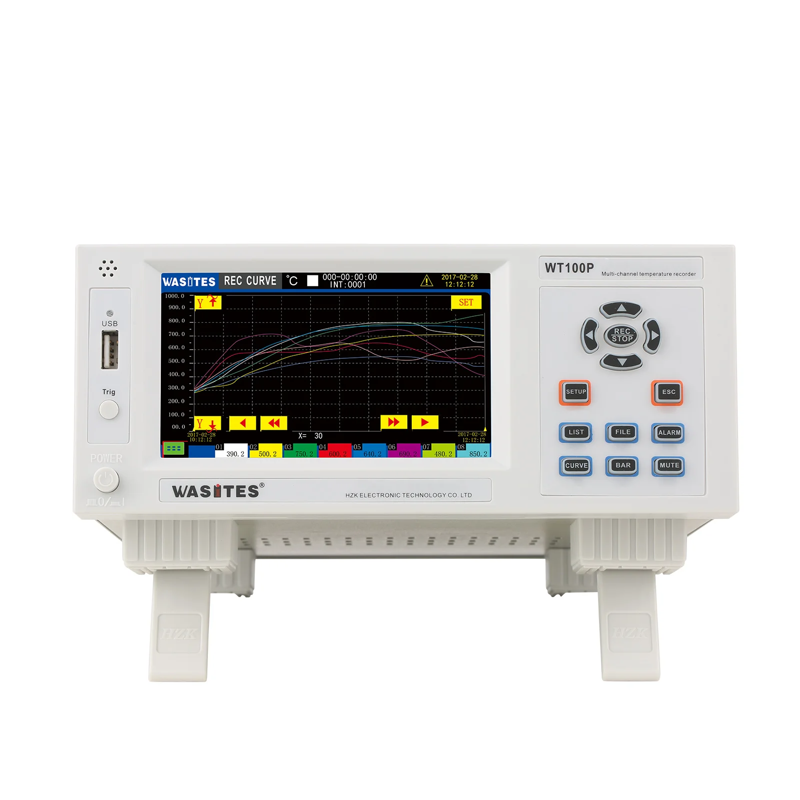 8 Channels Temperature Recorder with 5-inch IPS Color Display Bar and Curve Chart -200℃~1820℃ Industrial Temperature Data Logger
8 Channels Temperature Recorder with 5-inch IPS Color Display Bar and Curve Chart -200℃~1820℃ Industrial Temperature Data Logger
