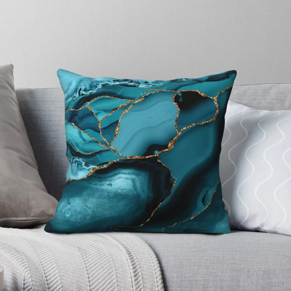 Teal And Gold Marble Landscape Waves Square Pillowcase Polyester Linen Velvet Zip Decor Room Cushion Cover
Teal And Gold Marble Landscape Waves Square Pillowcase Polyester Linen Velvet Zip Decor Room Cushion Cover