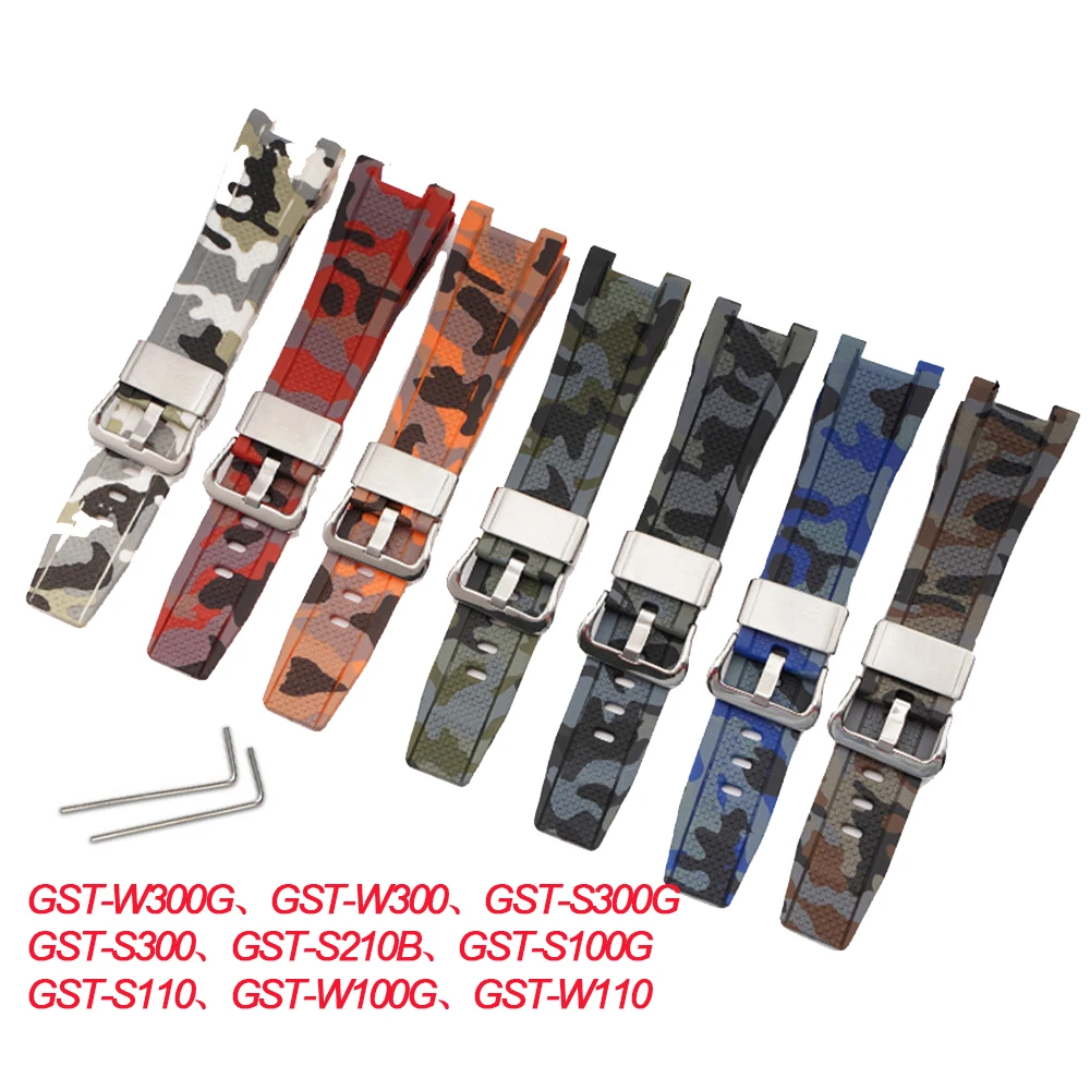 Резиновый ремешок для часов для Casio GST-W300G GST-W300 GST-S300G GST-S300, камуфляжный сменный Браслет
Резиновый ремешок для часов для Casio GST-W300G GST-W300 GST-S300G GST-S300, камуфляжный сменный Браслет