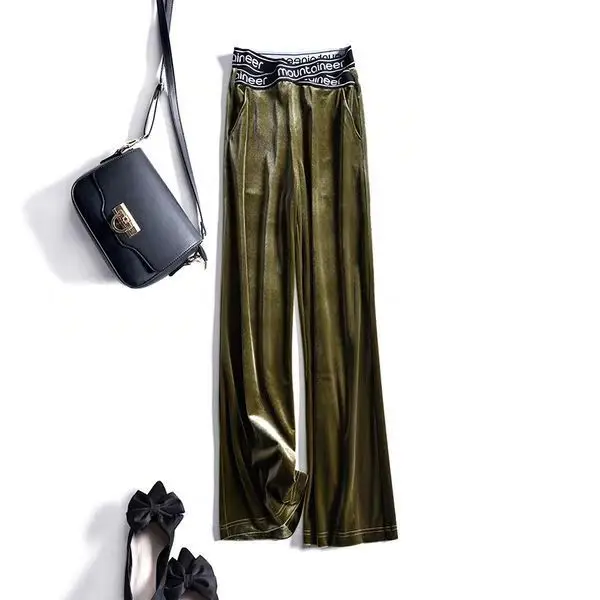 Add flocking/without qiu dong pleuche wide-legged pants female loose during the spring and autumn show thin straight micro louds
Add flocking/without qiu dong pleuche wide-legged pants female loose during the spring and autumn show thin straight micro louds