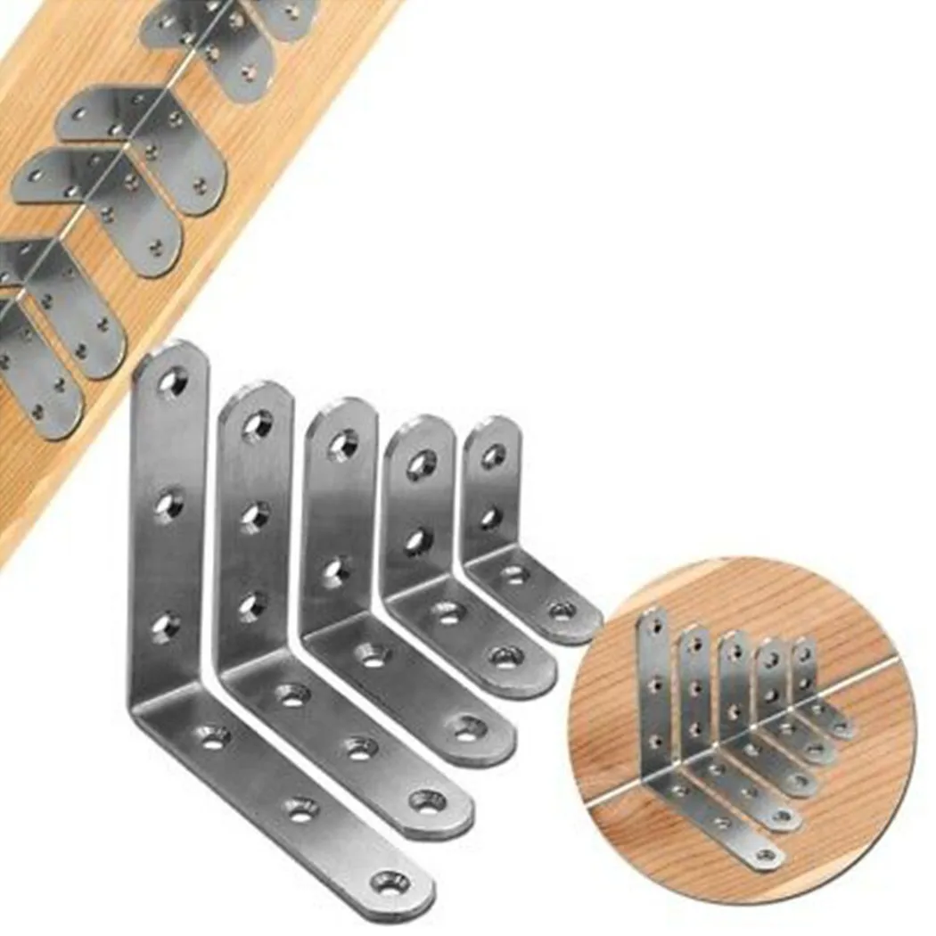 4PC Stainless Steel Corner Braces Brackets Right Angle L-Shape Brace Brackets Joint Fastener Shelf Support For Furniture Cabinet
4PC Stainless Steel Corner Braces Brackets Right Angle L-Shape Brace Brackets Joint Fastener Shelf Support For Furniture Cabinet