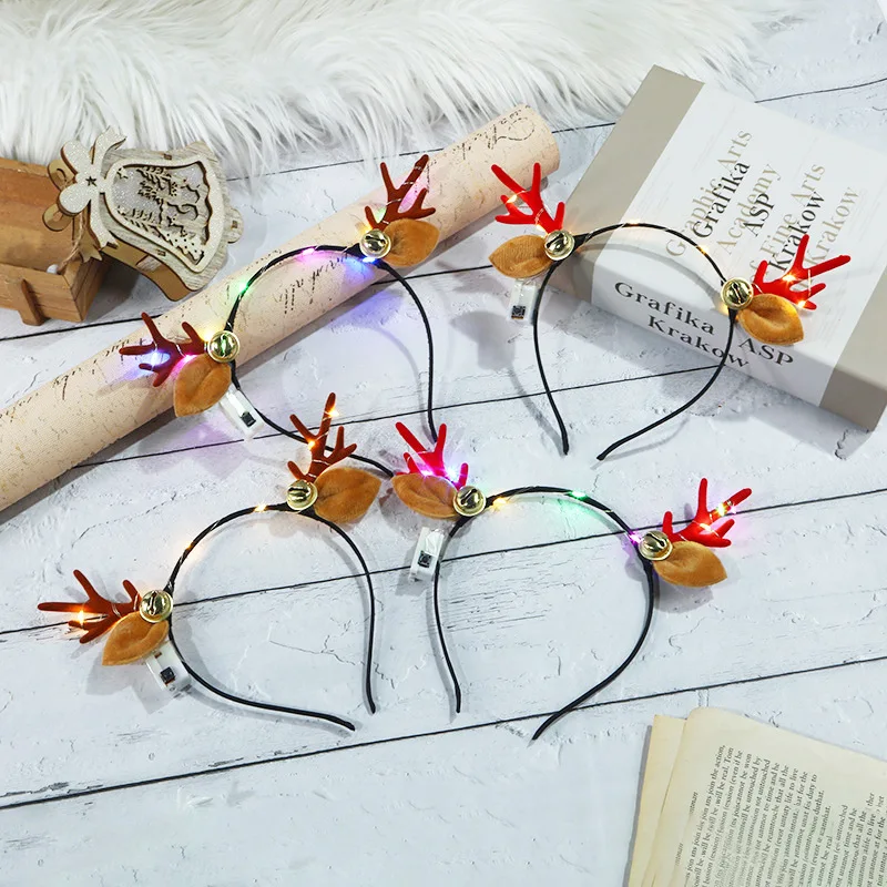 Cute Girly Plastic Antlers Decoration, Creative LED Headband, Height 18cm,A Variety of Options,2022 New Year's Gift for Children 
Cute Girly Plastic Antlers Decoration, Creative LED Headband, Height 18cm,A Variety of Options,2022 New Year's Gift for Children