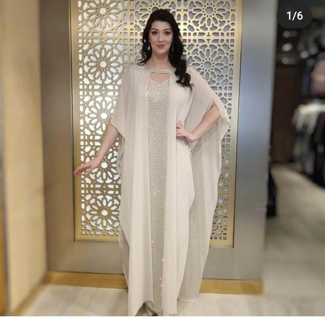 New 2 Piece Set Muslim Kaftan Abaya Dress Ramadan Islamic Women Batwing Sleeve Loose Outwear Caftan Dubai Arab Long Robe African
New 2 Piece Set Muslim Kaftan Abaya Dress Ramadan Islamic Women Batwing Sleeve Loose Outwear Caftan Dubai Arab Long Robe African
