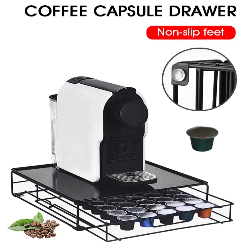 Coffee Capsule Holder Wrought Iron 40 Grid Capsule Storage Rack Creative Metal Coffee Holder Drawer Storage Box For Nespresso
Coffee Capsule Holder Wrought Iron 40 Grid Capsule Storage Rack Creative Metal Coffee Holder Drawer Storage Box For Nespresso