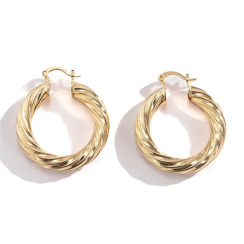 Retro Gold Silver Color Twist Round Hoop Earring for Women Girl Alloy Small Circle Piecing Earrings Statement Jewelry
Retro Gold Silver Color Twist Round Hoop Earring for Women Girl Alloy Small Circle Piecing Earrings Statement Jewelry