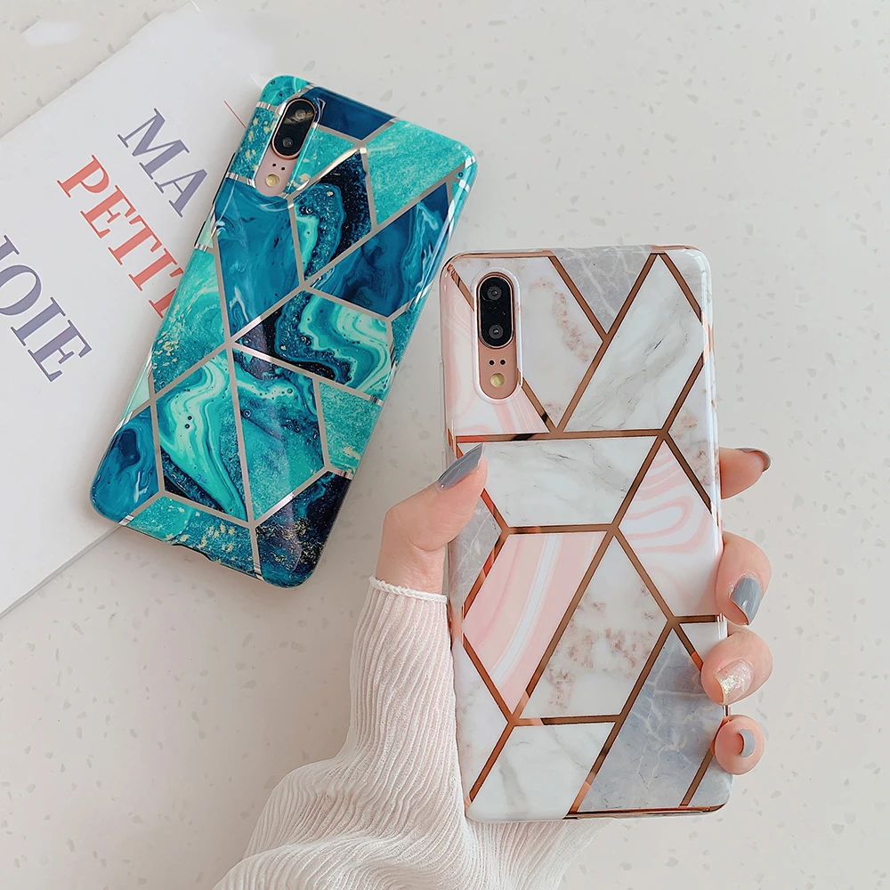 Роскошный Мраморный чехол для huawei P20 P30 Pro мягкий силиконовый Lite mate 20 |