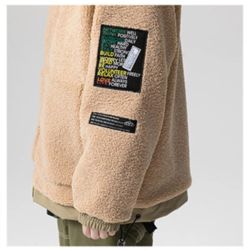 2020 Mens Harajuku Lamb Wool Jackets Streetwear Japanese Casual Thick Warm Winter coat Fashion college Outwear windbreaker parka
2020 Mens Harajuku Lamb Wool Jackets Streetwear Japanese Casual Thick Warm Winter coat Fashion college Outwear windbreaker parka