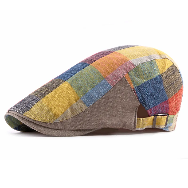 Summer Newsboy Caps For Women Plaid Cotton Beret Hat British French Vintage Lvy Hat Classic Men's Flat Cap Retro Visor Cap
Summer Newsboy Caps For Women Plaid Cotton Beret Hat British French Vintage Lvy Hat Classic Men's Flat Cap Retro Visor Cap