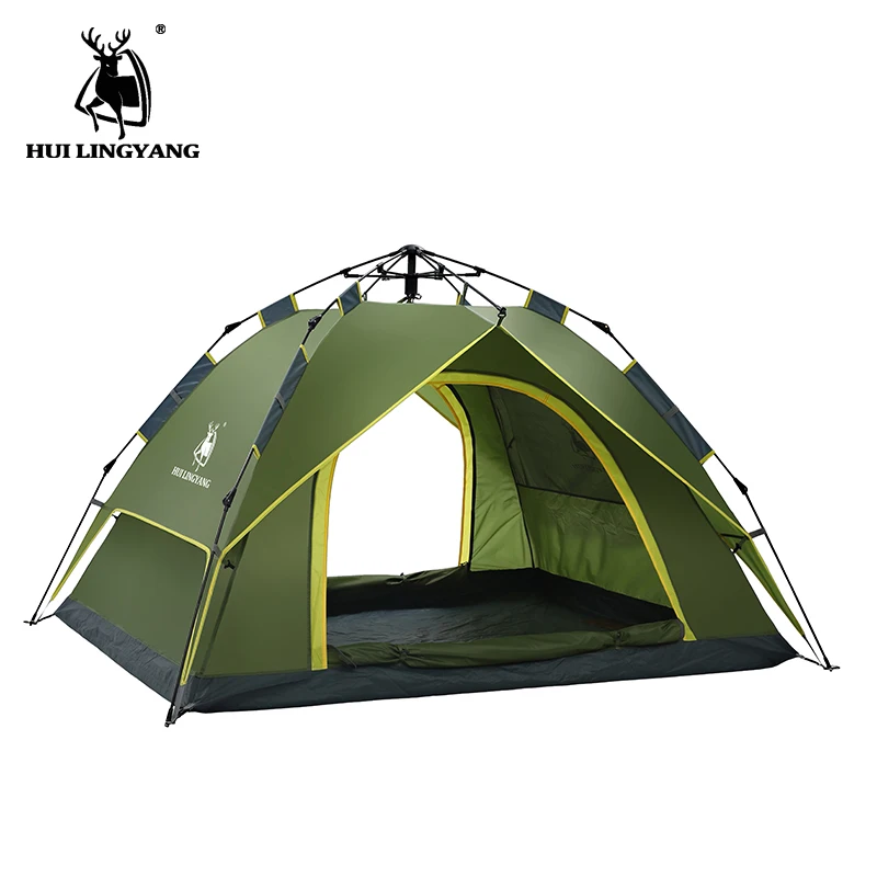 Фото HUI LINGYAN палатка для кемпинга 3 4 человек палатки гидравлическая Автоматическая