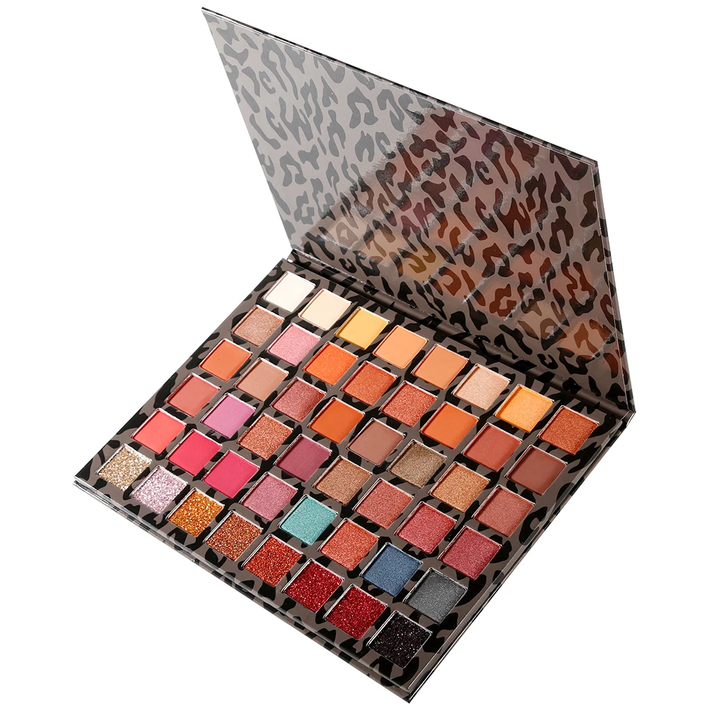 48 color leopard pearlescent matte glitter eyeshadow palette customized private label wholesale independent cosmetic brand
48 color leopard pearlescent matte glitter eyeshadow palette customized private label wholesale independent cosmetic brand