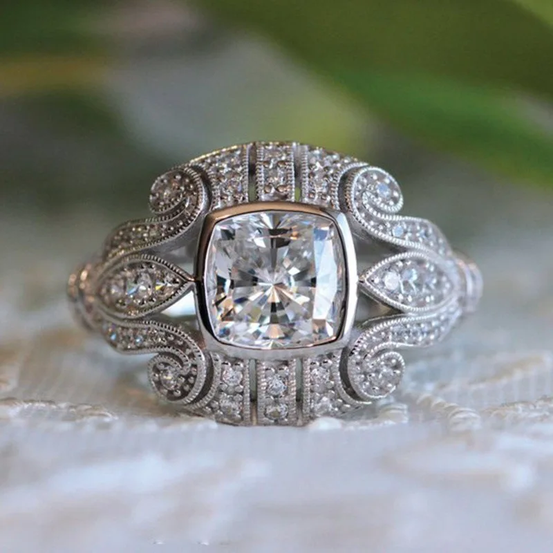 Megin D White Gold Square Luxury Full Zircon Stone Crystal Vintage Boho Rings for Women Wedding Engagement Couple Gift Jewelry
Megin D White Gold Square Luxury Full Zircon Stone Crystal Vintage Boho Rings for Women Wedding Engagement Couple Gift Jewelry