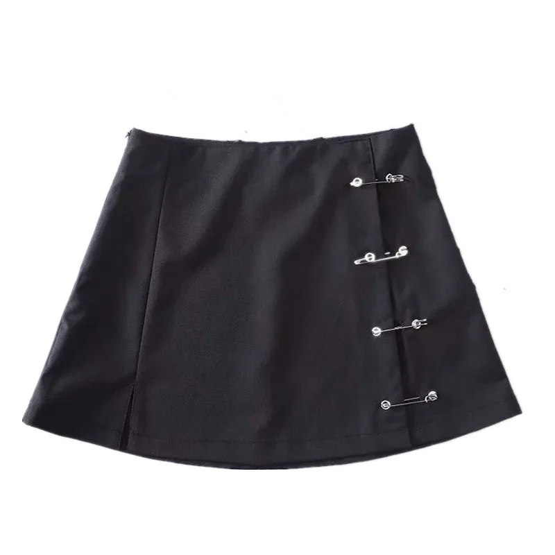 Harajuku A-line side pin zipper skirt with Side Split High Waisted Collins Skirt Women Harajuku Street Wear
Harajuku A-line side pin zipper skirt with Side Split High Waisted Collins Skirt Women Harajuku Street Wear