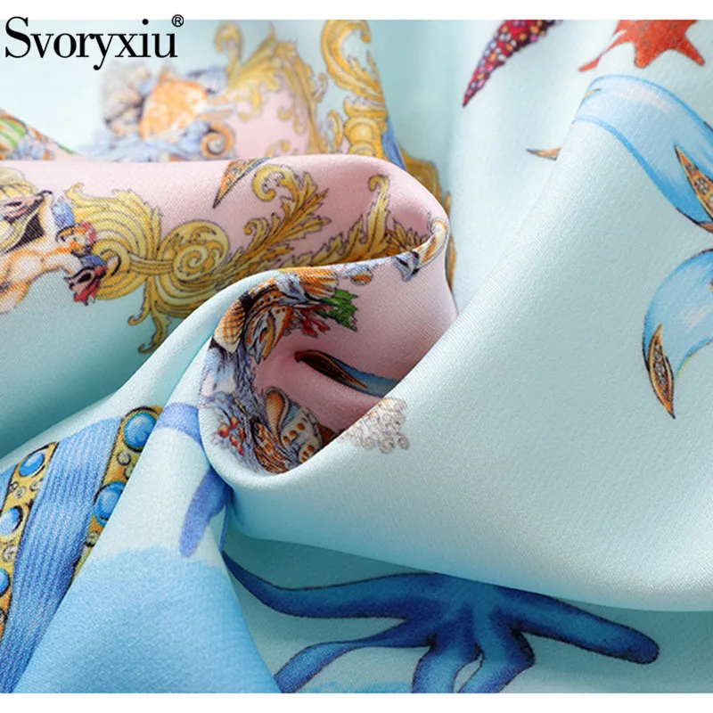 Svoryxiu 2021 Spring Summer Runway Fashion Dress Women's Elegant Flare Sleeve Lace Blue Underwater World Print Dresses
Svoryxiu 2021 Spring Summer Runway Fashion Dress Women's Elegant Flare Sleeve Lace Blue Underwater World Print Dresses