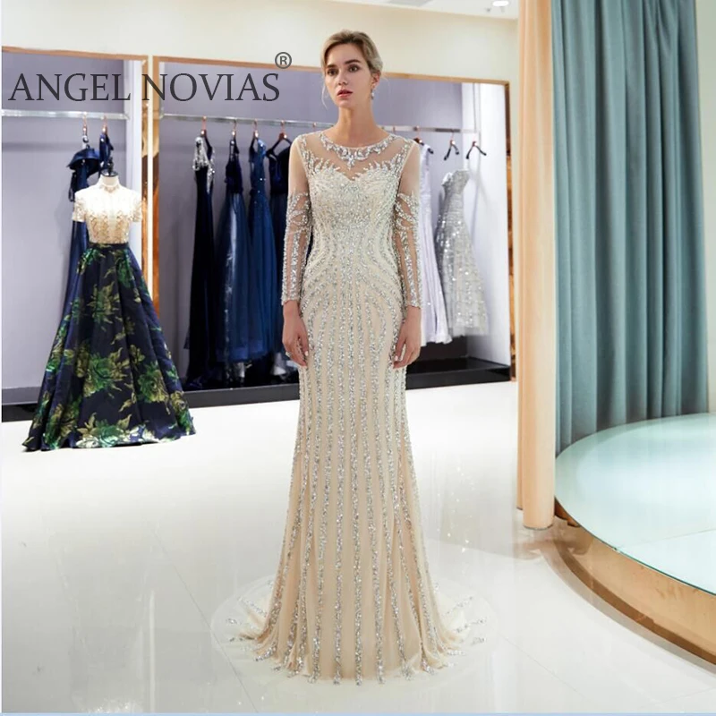 Женское вечернее платье ANGEL NOVIAS, официальное платье цвета шампанского с длинным рукавом и юбкой-годе, модель 2020
Женское вечернее платье ANGEL NOVIAS, официальное платье цвета шампанского с длинным рукавом и юбкой-годе, модель 2020