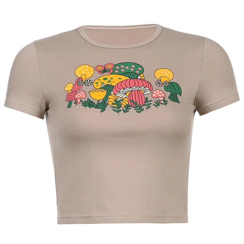Printed T-shirt women new women's clothing round neck short-sleeved T-shirt women's umbilical bottoming short top
Printed T-shirt women new women's clothing round neck short-sleeved T-shirt women's umbilical bottoming short top