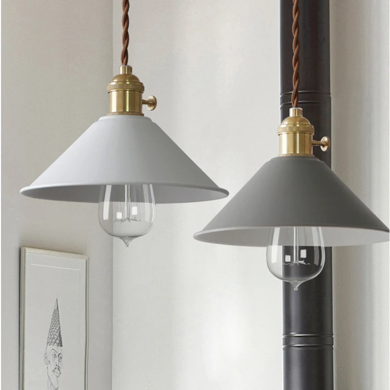 Loft Modern Pendant Light LED E27 Industrial Iron Hanging Lamp with 7 Colors for Living Room Bedroom Restautant Cafe Study Shop | Лампы и