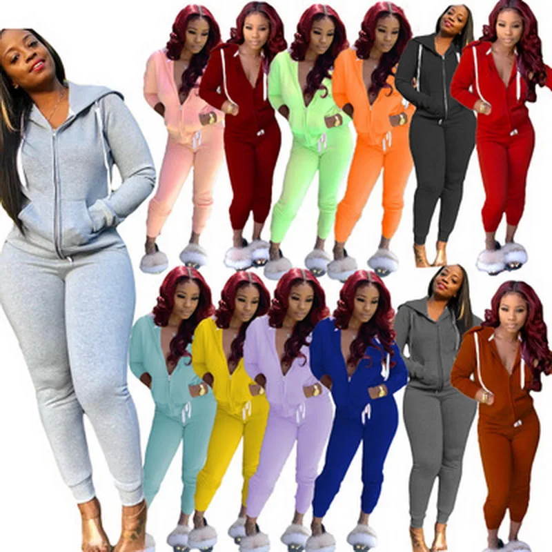 Women two piece clothing Zipper Hooded Jacket leggings pants tracksuits with pockets outfits set jogging clothes sweatsuits
Women two piece clothing Zipper Hooded Jacket leggings pants tracksuits with pockets outfits set jogging clothes sweatsuits