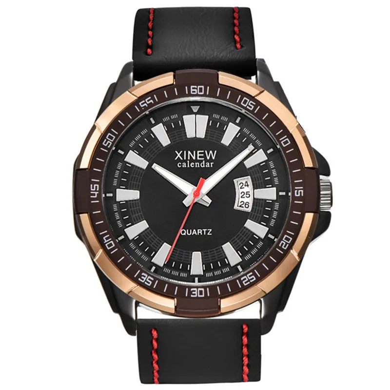 Genuine XINEW Brand 5538 Watches Mens Fashion Leather Band Military Sports Date Black Quartz Watch Montres de Marque de Luxe
Genuine XINEW Brand 5538 Watches Mens Fashion Leather Band Military Sports Date Black Quartz Watch Montres de Marque de Luxe