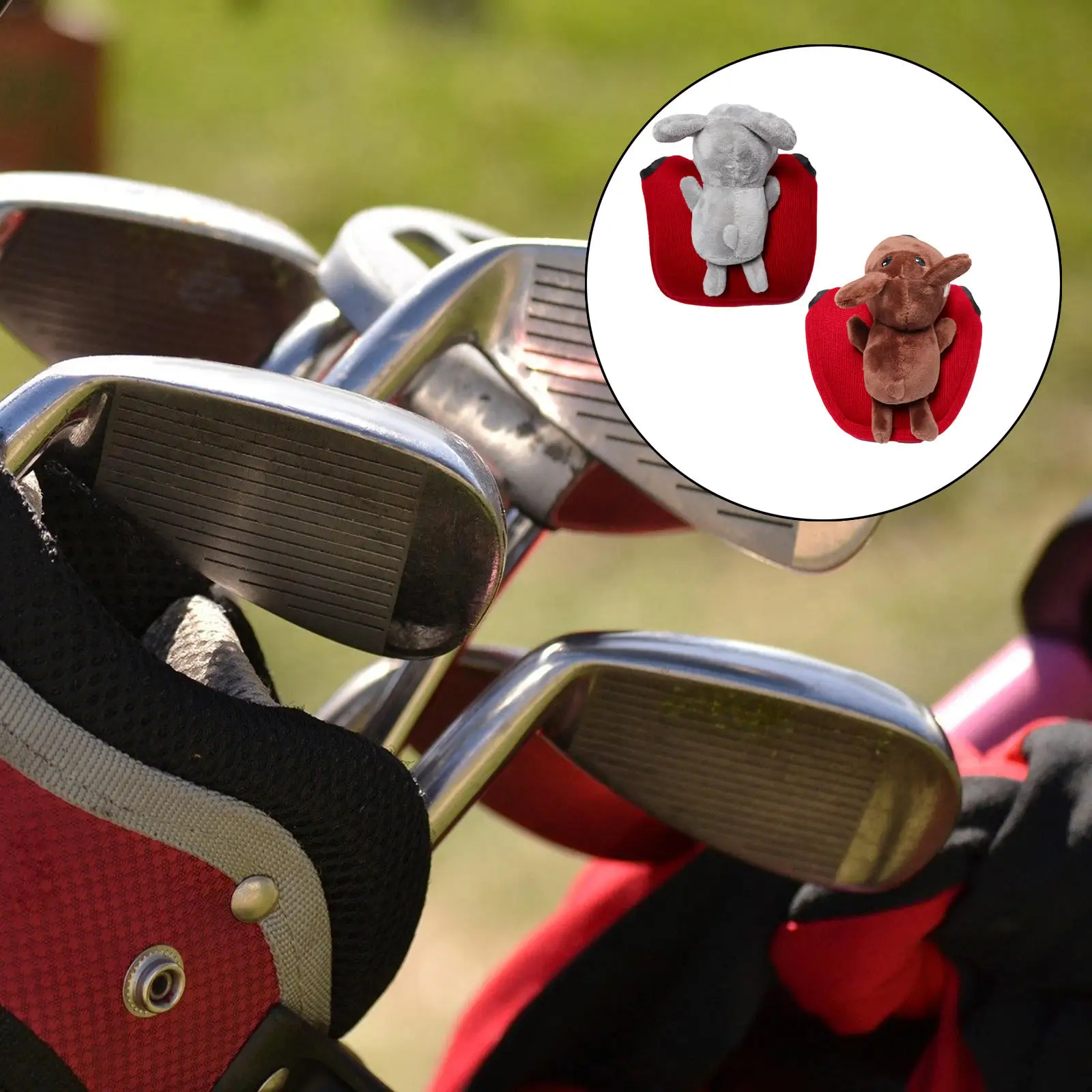 Square Golf Mallet Putter Cover Headcover with Doll Magnetic Closure Polyester Lightweight Portable for Sports Gift Men Women
Square Golf Mallet Putter Cover Headcover with Doll Magnetic Closure Polyester Lightweight Portable for Sports Gift Men Women