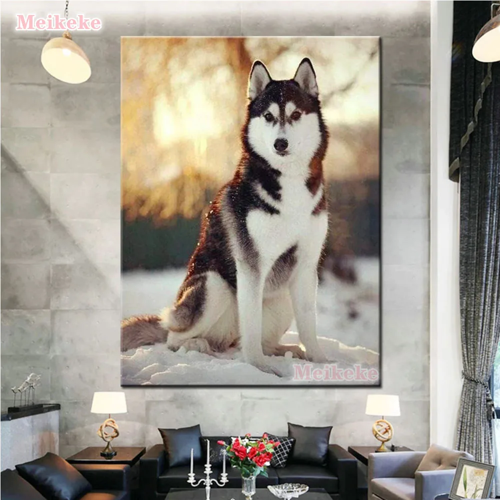 Full Diamond Embroidery 5D DIY Diamond Painting "Winter Snow Husky Dog" Cross Stitch Picutre Of Mosaic Craft Home Decoration Cra
Full Diamond Embroidery 5D DIY Diamond Painting "Winter Snow Husky Dog" Cross Stitch Picutre Of Mosaic Craft Home Decoration Cra