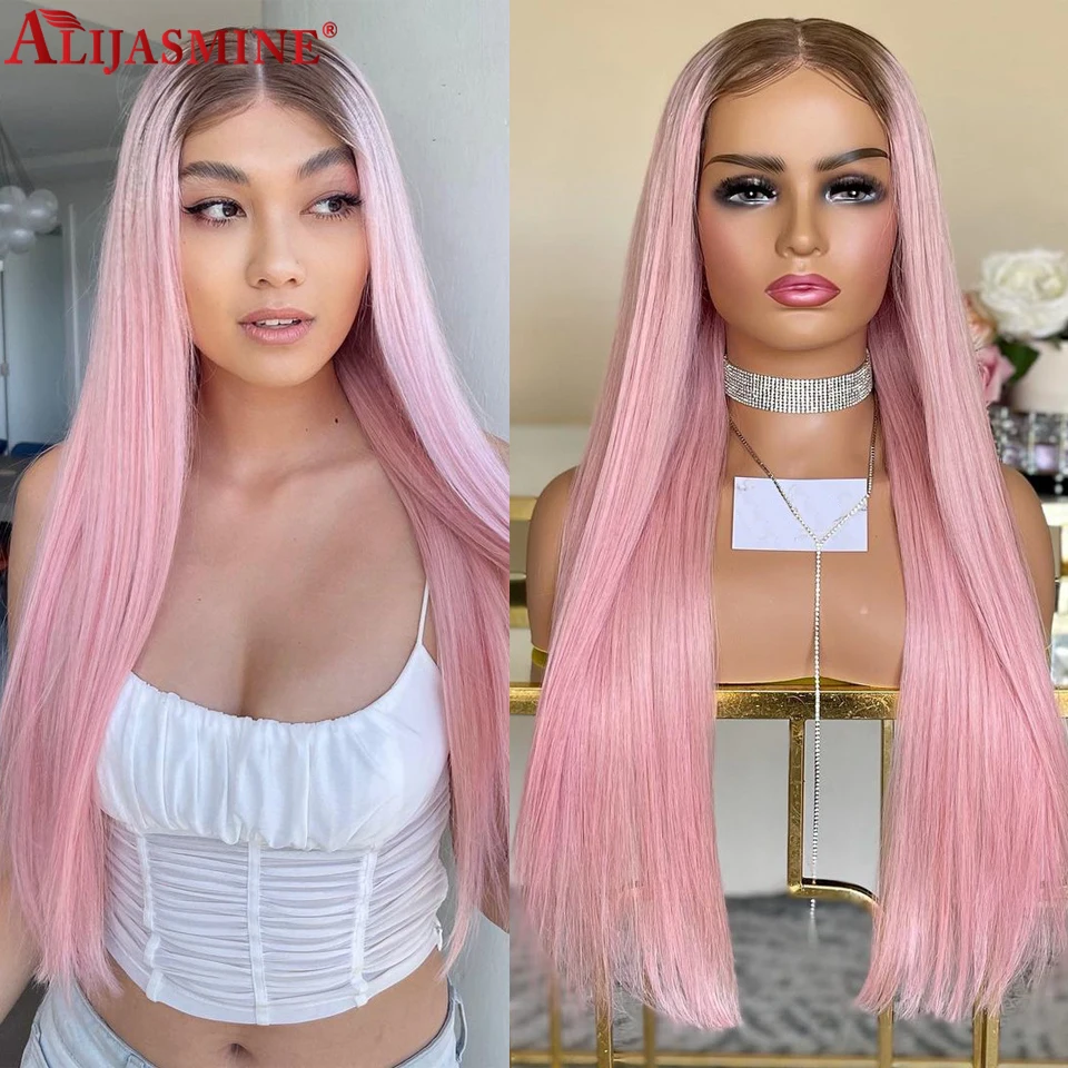 Brown Girly Pink Ombre Straight Lace Front Wig Peruvian Pink Colored Human Hair Wigs For Women HD Transparent Lace Frontal Wig
Brown Girly Pink Ombre Straight Lace Front Wig Peruvian Pink Colored Human Hair Wigs For Women HD Transparent Lace Frontal Wig