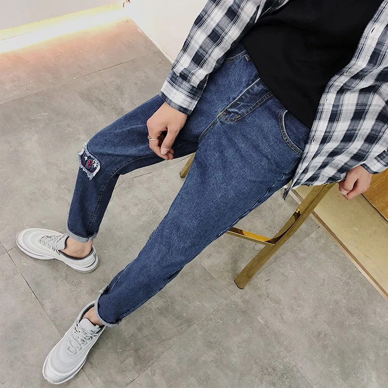 2019 Men New Fashion Distressed Holes Jeans Men Casual Loose Blue Pants Summer Autumn Men Frayed Biker Jeans
2019 Men New Fashion Distressed Holes Jeans Men Casual Loose Blue Pants Summer Autumn Men Frayed Biker Jeans