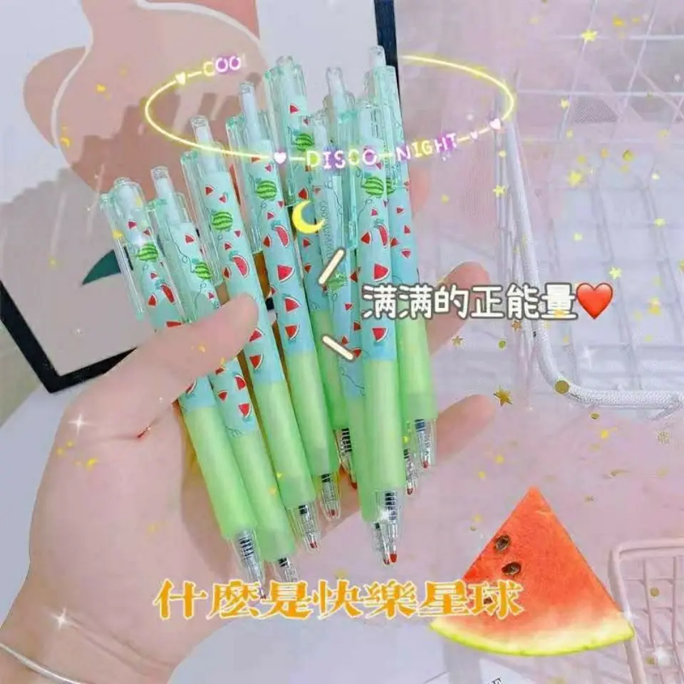 Watermelon Gel Pen Black Press Pen 0.5mm Quick-drying Signature Pen Student Office Supplies 6PCS
Watermelon Gel Pen Black Press Pen 0.5mm Quick-drying Signature Pen Student Office Supplies 6PCS