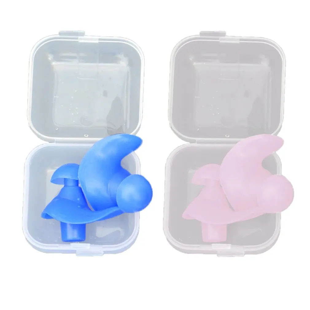 1 Pair Waterproof Swimming Professional Silicone Swim Earplugs Soft Anti-Noise Ear Plug for Adult Children Swimmers |