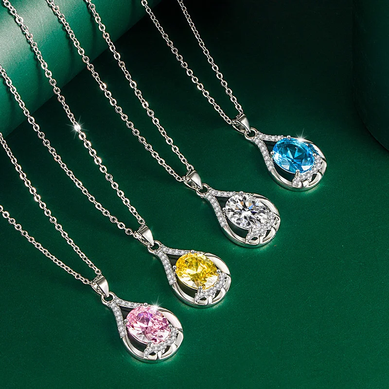 Bella Box Multicolor Gems Zircon Necklace 925 Sterling Silver Simple Water Drop Pendant Wedding Engagement Jewelry 13.2*22.5mm
Bella Box Multicolor Gems Zircon Necklace 925 Sterling Silver Simple Water Drop Pendant Wedding Engagement Jewelry 13.2*22.5mm