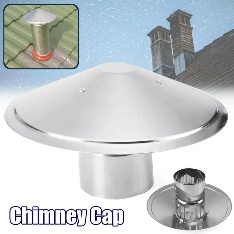 Stainless Steel Chimney Cap Roof Fume Hood Weathered Mushroom Shaped Lid Smoke Exhaust Pipe Cowl With Bird Guard Rain Cover
Stainless Steel Chimney Cap Roof Fume Hood Weathered Mushroom Shaped Lid Smoke Exhaust Pipe Cowl With Bird Guard Rain Cover