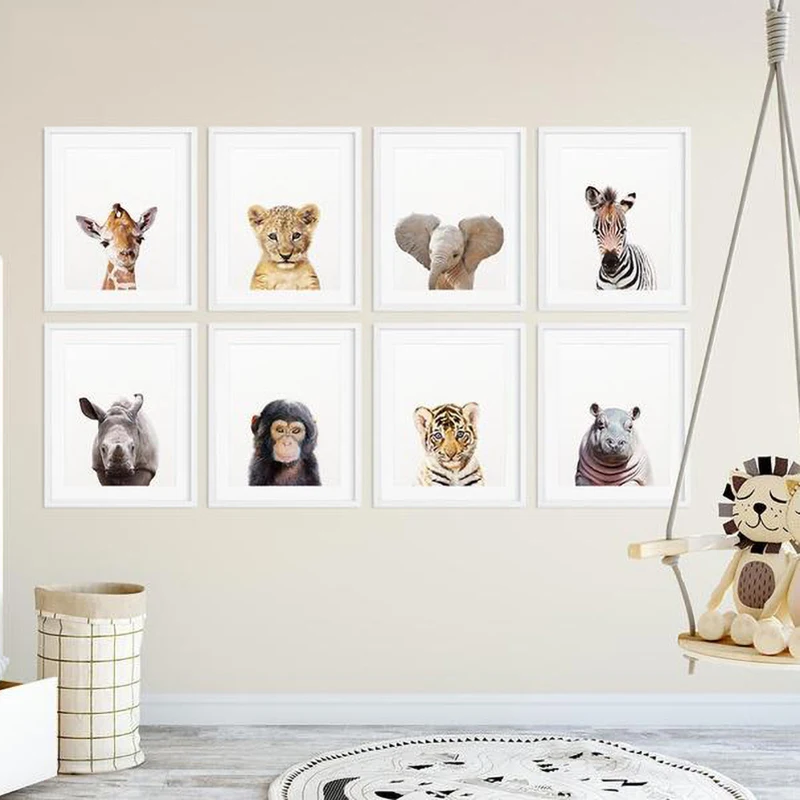 Baby Cartoon Animal Canvas Poster Nursery Lion Tiger Wall Art Print Modern Animal Painting Nordic Kid Bedroom Decoration Picture
Baby Cartoon Animal Canvas Poster Nursery Lion Tiger Wall Art Print Modern Animal Painting Nordic Kid Bedroom Decoration Picture