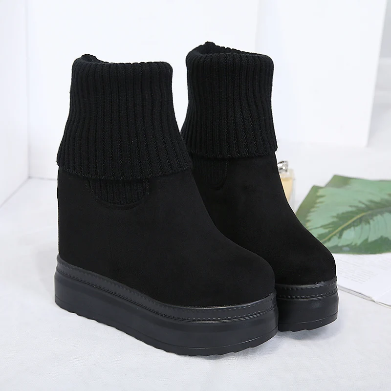 12cm Wedge Heel Boots Children's New Super High Heel Muffin Shoes Inner Increased Woolen Thick Bottom Frosted Martin Boots 
12cm Wedge Heel Boots Children's New Super High Heel Muffin Shoes Inner Increased Woolen Thick Bottom Frosted Martin Boots