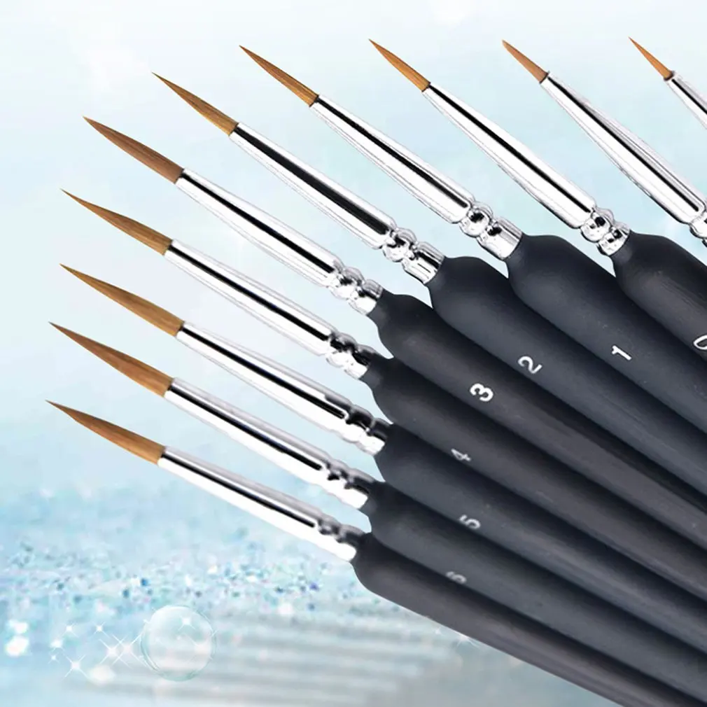 9PCS Miniature Paint Brush Set Professional Nylon Brush Acrylic Painting Thin Hook Line Pen Art Supplies Hand Painted A3
9PCS Miniature Paint Brush Set Professional Nylon Brush Acrylic Painting Thin Hook Line Pen Art Supplies Hand Painted A3